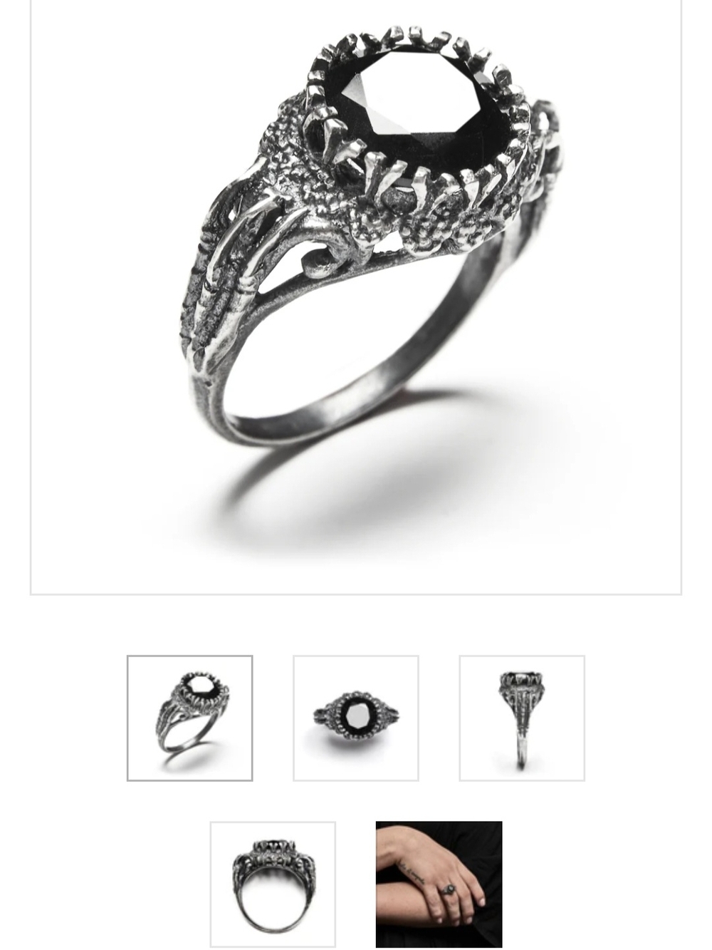 Belonging To The Darkness Onyx Ring Size 4